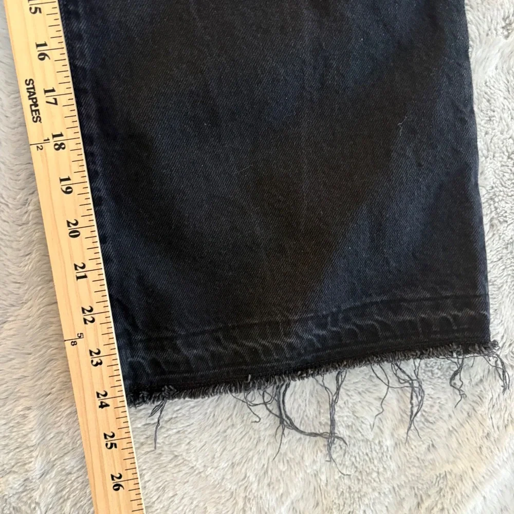 Gap Kids‎ Girls High Stride Ankle Wide Leg Jeans Black Button Fly Size 14 READ
